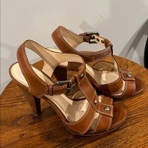 Coach Women's Tan Leather Heels